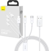 Изображение Baseus Baseus Superior Series USB-A - USB-C / Lightning / micro USB 3.5A cable 1m - white