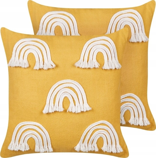 Picture of Beliani 2 baweniane poduszki dekoracyjne motyw tczy 45 x 45 cm óte LEEA