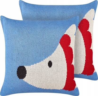 Attēls no Beliani 2 baweniane poduszki dla dzieci z motywem jea 45 x 45 cm niebieskie PASHOT