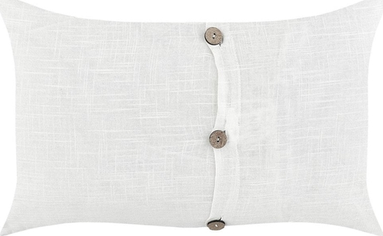 Picture of Beliani 2 lniane poduszki dekoracyjne 30 x 50 cm biae BANORI