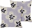Изображение Beliani 2 poduszki baweniane dekoracyjne dla dzieci w kwiaty 45 x 45 cm fioletowe SOAPWORT