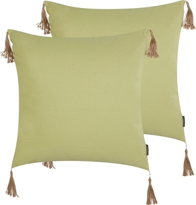 Attēls no Beliani 2 poduszki dekoracyjne 45 x 45 cm zielone CHMISTAR