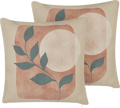 Attēls no Beliani 2 poduszki dekoracyjne abstrakcyjny wzór 45 x 45 cm wielokolorowe CALLIOPSIS!