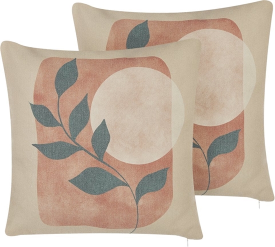 Picture of Beliani 2 poduszki dekoracyjne abstrakcyjny wzór 45 x 45 cm wielokolorowe CALLIOPSIS!