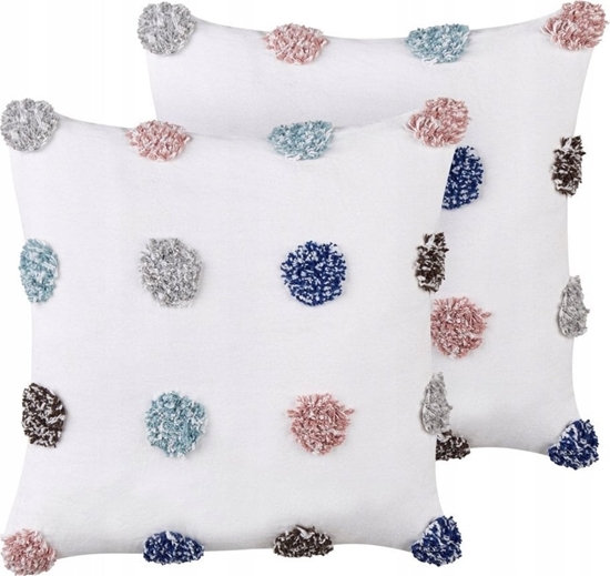 Picture of Beliani 2 poduszki dekoracyjne baweniane 45 x 45 cm biae BRACKEN