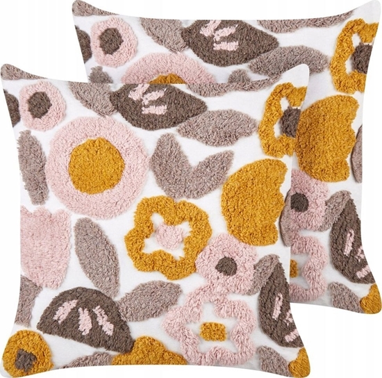 Picture of Beliani 2 poduszki dekoracyjne baweniane tuftowane 45 x 45 cm wielokolorowe KANDIARO