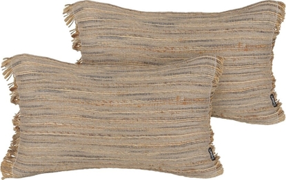 Attēls no Beliani 2 poduszki dekoracyjne jutowe 30 x 50 cm beowe LEDUM