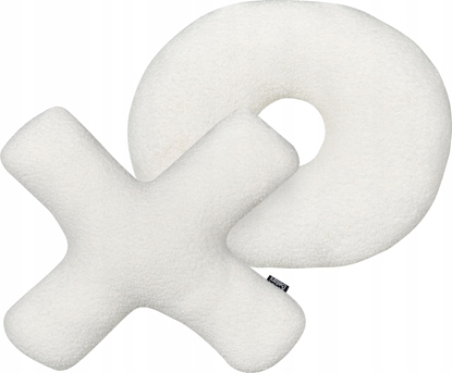 Attēls no Beliani 2 poduszki dekoracyjne litery teddy biae HESPERIS