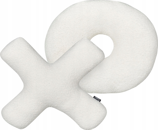 Picture of Beliani 2 poduszki dekoracyjne litery teddy biae HESPERIS