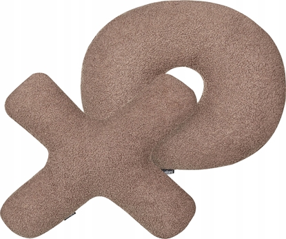 Attēls no Beliani 2 poduszki dekoracyjne litery teddy brzowe HESPERIS