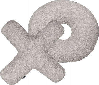 Attēls no Beliani 2 poduszki dekoracyjne litery teddy jasnoszare HESPERIS