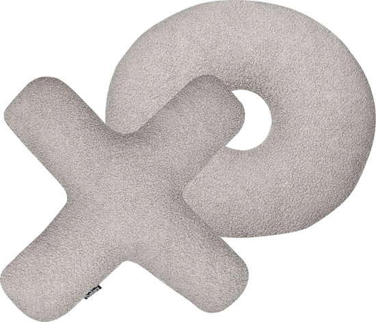 Picture of Beliani 2 poduszki dekoracyjne litery teddy jasnoszare HESPERIS