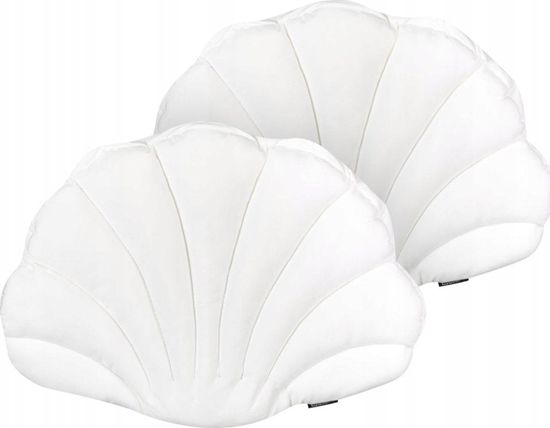 Picture of Beliani 2 poduszki dekoracyjne muszle welurowe 47 x 35 cm biae CONSOLIDA
