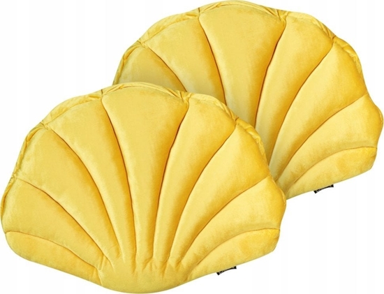 Picture of Beliani 2 poduszki dekoracyjne muszle welurowe 47 x 35 cm óte CONSOLIDA