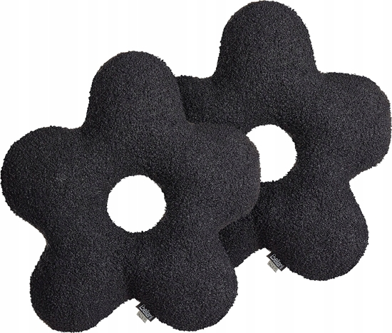 Picture of Beliani 2 poduszki dekoracyjne teddy 40 x 40 cm czarne CAMPONULA