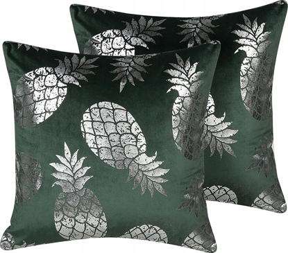 Attēls no Beliani 2 poduszki dekoracyjne w ananasy 45 x 45 cm zielone ASTILBE