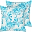 Attēls no Beliani 2 poduszki dekoracyjne w koral baweniane 45 x 45 cm biao-niebieskie ROCKWEED