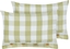 Изображение Beliani 2 poduszki dekoracyjne w krat 40 x 60 cm zielone TAMNINE