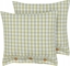 Attēls no Beliani 2 poduszki dekoracyjne w krat 45 x 45 cm oliwkowo-biae TALYA