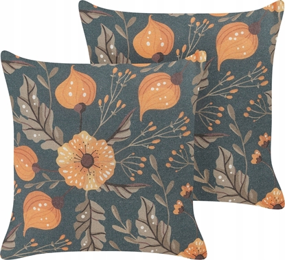 Attēls no Beliani 2 poduszki dekoracyjne w kwiaty 45 x 45 cm wielokolorowe SOTOL