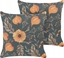 Изображение Beliani 2 poduszki dekoracyjne w kwiaty 45 x 45 cm wielokolorowe SOTOL
