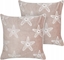 Изображение Beliani 2 poduszki dekoracyjne w rozgwiazdy welurowe 45 x 45 cm róowe CERAMIUM