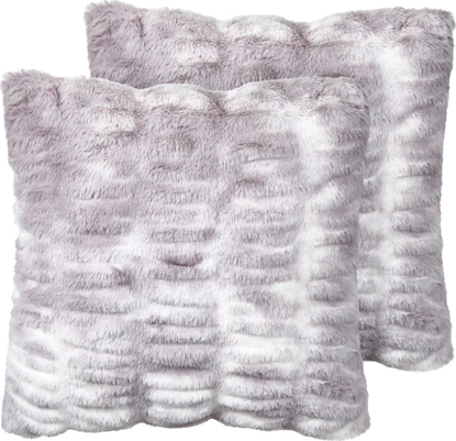 Picture of Beliani 2 poduszki dekoracyjne wochate 45 x 45 cm jasnoszare MACODES