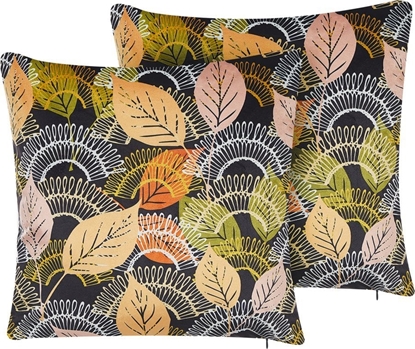 Attēls no Beliani 2 welurowe poduszki dekoracyjne w licie 45 x 45 cm wielokolorowe LAGURUS!