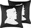 Attēls no Beliani 2 Welurowe Poduszki Dekoracyjne Z Motywem Frankensteina 45 X 45 Cm Czarne Z Biaym Franklinia!