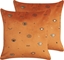 Picture of Beliani 2 Welurowe Poduszki Dekoracyjne Z Motywem Oka 45 X 45 Cm Pomaraczowe Aeonium!