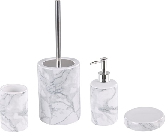 Picture of Beliani 4-czciowy zestaw akcesoriów azienkowych biay ARAUCO