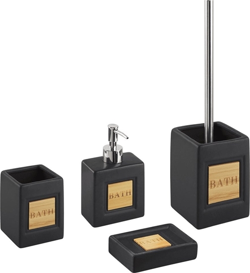 Изображение Beliani 4-czciowy zestaw akcesoriów azienkowych szary KOUROU