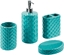 Изображение Beliani 4-czciowy zestaw akcesoriów azienkowych turkusowy GUATIRE