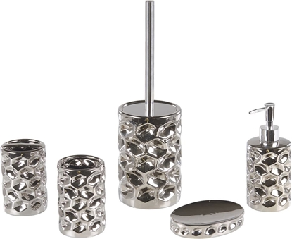Picture of Beliani 5-czciowy zestaw akcesoriów azienkowych srebrny TIRUA