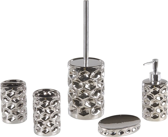 Picture of Beliani 5-czciowy zestaw akcesoriów azienkowych srebrny TIRUA