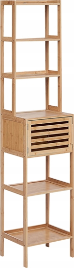 Picture of Beliani Bambusowy rega azienkowy jasne drewno LEHI