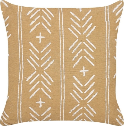 Picture of Beliani Baweniana poduszka dekoracyjna geometryczny wzór 45 x 45 cm beowo-biaa BANYAN!