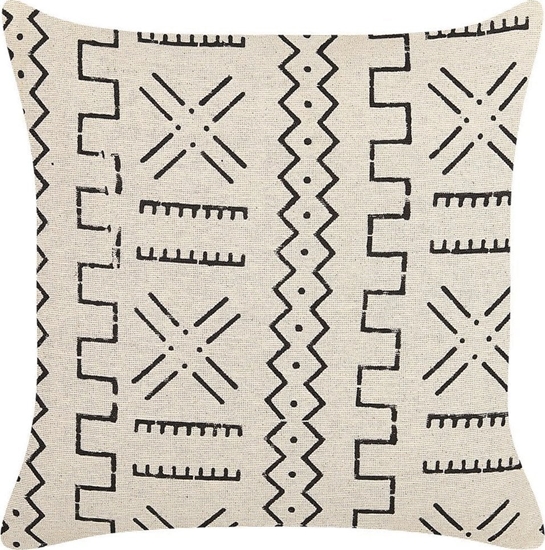 Picture of Beliani Baweniana poduszka dekoracyjna w geometryczny wzór 45 x 45 cm biao-czarna MYRICA!