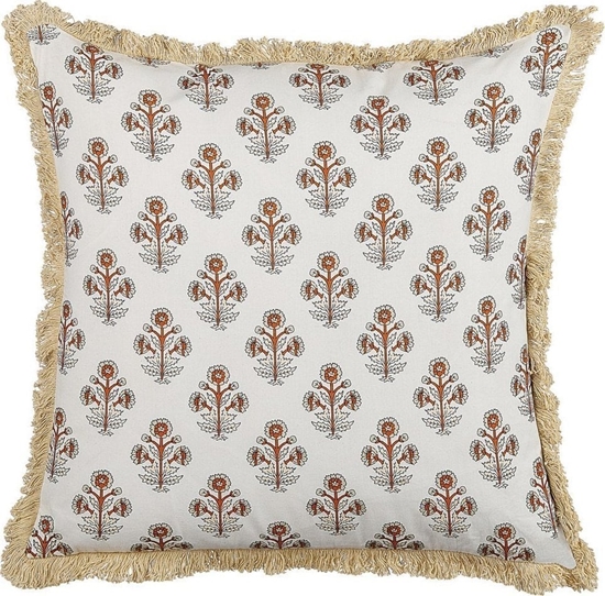 Picture of Beliani Baweniana poduszka dekoracyjna w kwiaty 45 x 45 cm biaa OMORIKA!