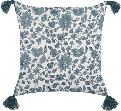 Attēls no Beliani Baweniana poduszka dekoracyjna w kwiaty 45 x 45 cm biao-niebieska RUMEX!