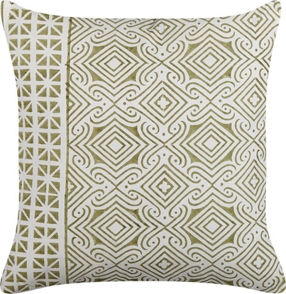 Picture of Beliani Baweniana poduszka dekoracyjna w orientalny wzór 45 x 45 cm zielono-biaa LARICS!