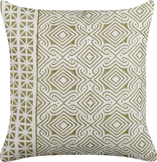 Изображение Beliani Baweniana poduszka dekoracyjna w orientalny wzór 45 x 45 cm zielono-biaa LARICS!