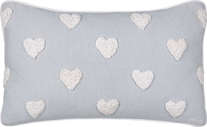 Picture of Beliani Baweniana poduszka dekoracyjna w serca 30 x 50 cm szara GAZANIA