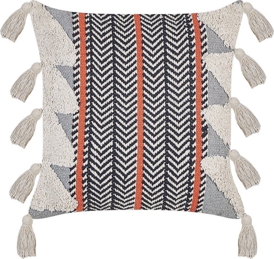 Picture of Beliani Baweniana poduszka dekoracyjna wzór w jodek 45 x 45 cm wielokolorowa BOUVARDIA