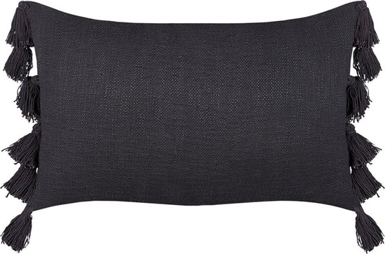 Picture of Beliani Baweniana poduszka dekoracyjna z frdzlami 35 x 55 cm szara LYTHRUM!