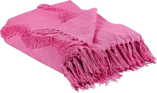 Picture of Beliani Baweniany koc 125 x 150 cm róowy KHARI!