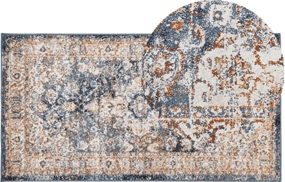 Изображение Beliani Dywan 80 x 150 cm beowy z niebieskim DVIN