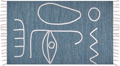 Изображение Beliani Dywan 80 x 150 cm niebieski YAVU