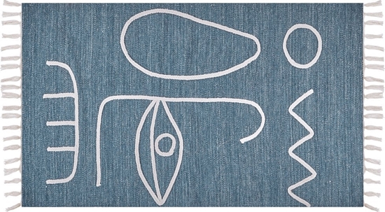 Picture of Beliani Dywan 80 x 150 cm niebieski YAVU