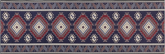 Изображение Beliani Dywan 80 x 240 cm niebiesko-czerwony KANGAL